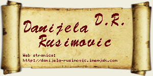 Danijela Rusimović vizit kartica